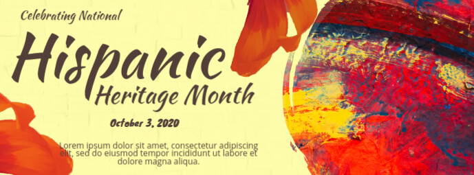 Hispanic Heritage Month Event Banner Facebook-coverfoto template