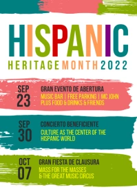 Multicolored Hispanic Heritage Month Template A4