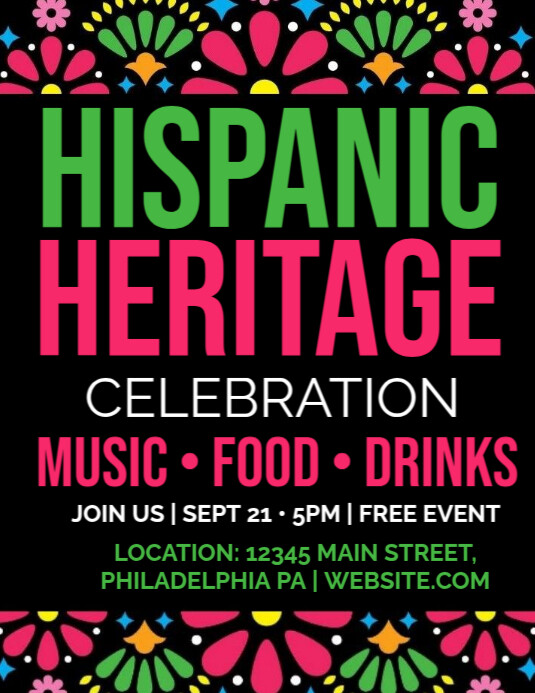 Hispanic Heritage Month Flyer (us Letter) Template | PosterMyWall