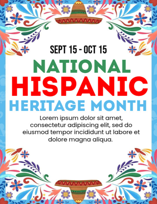 Hispanic Heritage Month Flyer (us Letter) Template | PosterMyWall