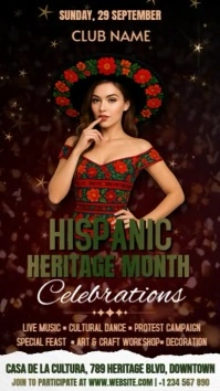 Hispanic Heritage Month Free Template Digital Display (9:16)