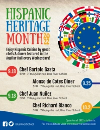 Hispanic Heritage Month Local Event Flyer 传单(美国信函) template