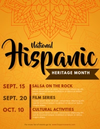 Hispanic Heritage Month Schedule Poster Template