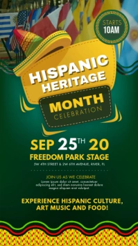 Green Hispanic Heritage Month Template História do Instagram