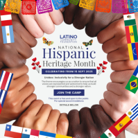 Blanc Hispanic Heritage Month Celebration Instagram-opslag Template
