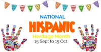 Hispanic heritage months Facebook post. delt Facebook-billede template