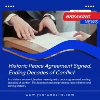 Historic Peace Agreement Publicação no Instagram template