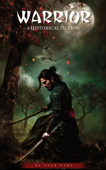Historical fiction samurai  book cover wattp Kindle-/boekomslagen template