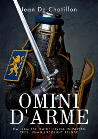 Historical medieval fiction book cover knight A4 template
