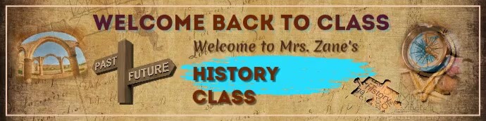 History Class Google Banner Template | PosterMyWall