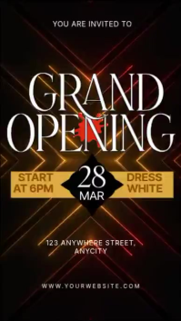 Hitam Abstrak Grand Opening Event Reel Instagram Video template