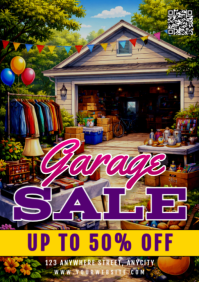 Hitam Ceria Garage Sale A2 template