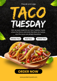 Hitam Ceria Taco Tuesday Promotion A4 template