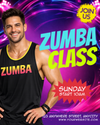 Hitam Ceria Zumba Class Instagram Portrait template