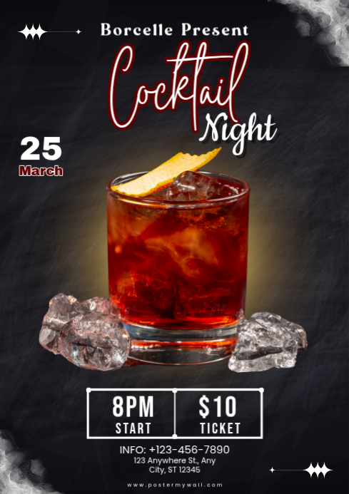 Copy of Hitam Cocktail Night Event A3 | PosterMyWall