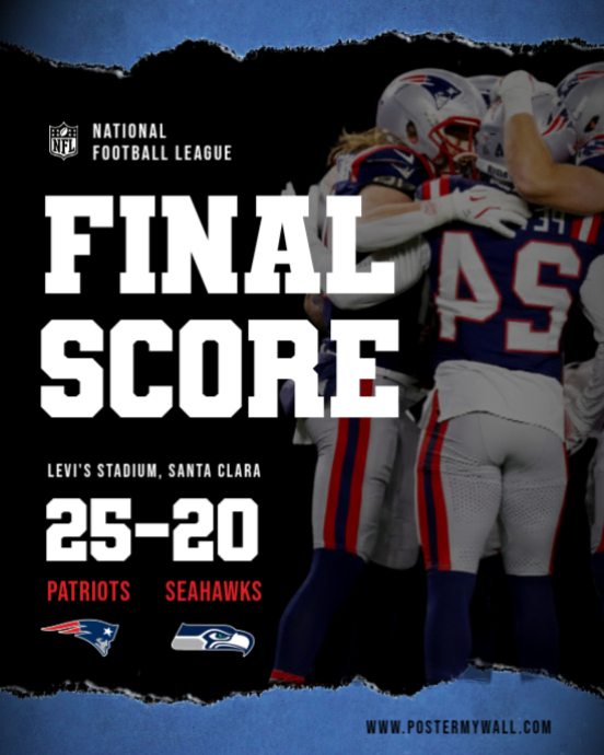 Football Game Score Template | PosterMyWall