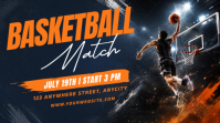 Hitam Futuristik Basketball Match Pos Twitter Wpis na Twittera template