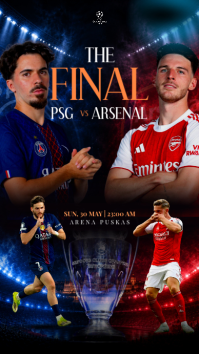 Hitam Futuristik Football Match Final Instagram Story Instagram-verhaal template
