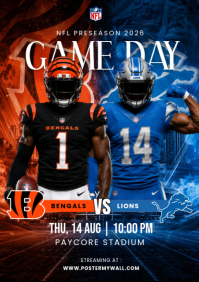 Sort NFL Game Day A4 Template
