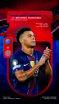 Hitam Futuristik UEFA Champions League Match Instagram Story template