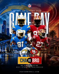 Black NFL Game Day Instagram Portrait Template