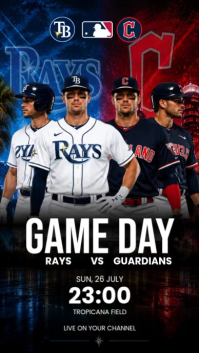 Черный Baseball Game Day Indaba yaku-Instagram Template