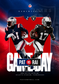 Negro Football Game Day A4 Template