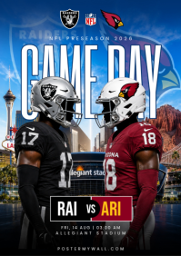 Black NFL Preseason Game A4 Template