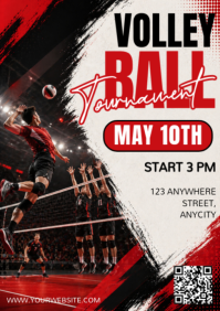 Noir Volleyball Tournament A2 Template