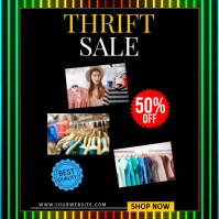 Hitam Neon Thrift Sale Pos Instagram Video template