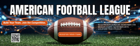Black American Football League Twitter-header Template
