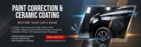 Black Car Detailing En-tête Twitter Template