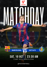 Black Football Matchday A4 Template