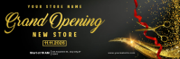 Black Grand Opening Event Twitter-header Template