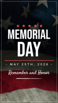 Hitam Profesional Memorial Day Reel Instagram Video template