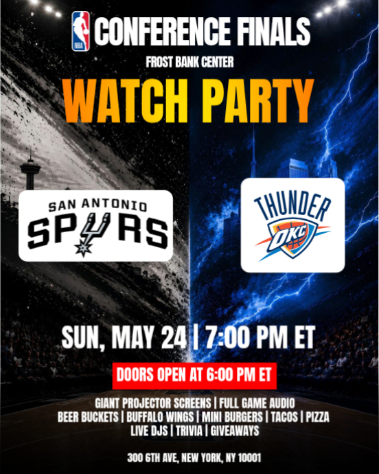 Nba Conference Finals Watch Party Template | PosterMyWall