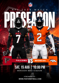 Sort NFL Preseason Game A4 Template