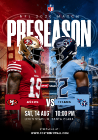 Schwarz NFL Preseason Match A4 Template