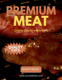 Rouge Premium Meat Promotion Flyer Template