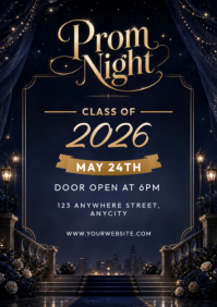 Hitam Profesional Prom Night A2 template