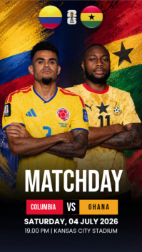 Hitam Profesional Soccer Match Instagram Story template