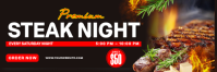 Preto Steak Night Promotion Twitter-header Template