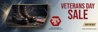 黑色 Veterans Day Sale Twitter-header Template