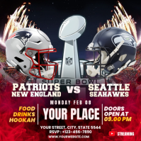 Hitam Super Bowl Event Pos Instagram template