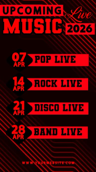 Upcoming Music Events Template | PosterMyWall