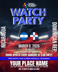 Hitam World Baseball Classic Watch Party Instagram Portrait template