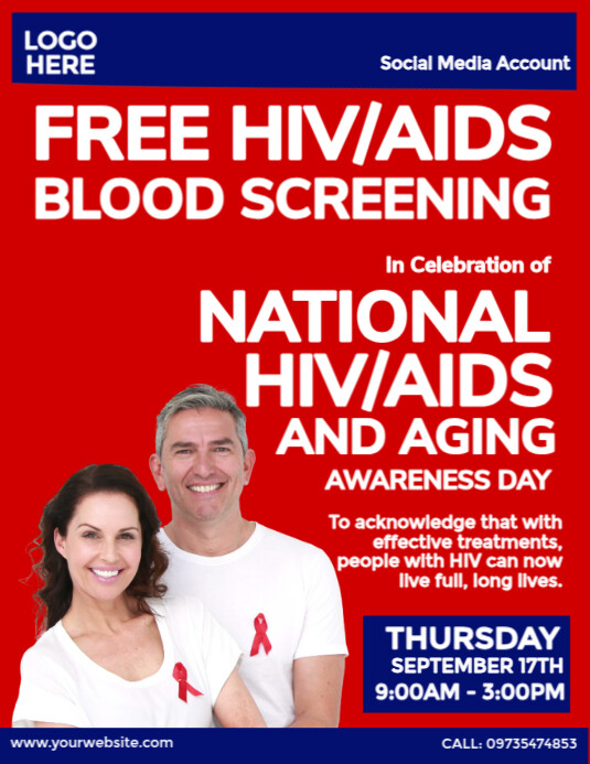 Plantilla de HIV/AIDS and Aging Awareness Day Flyer | PosterMyWall
