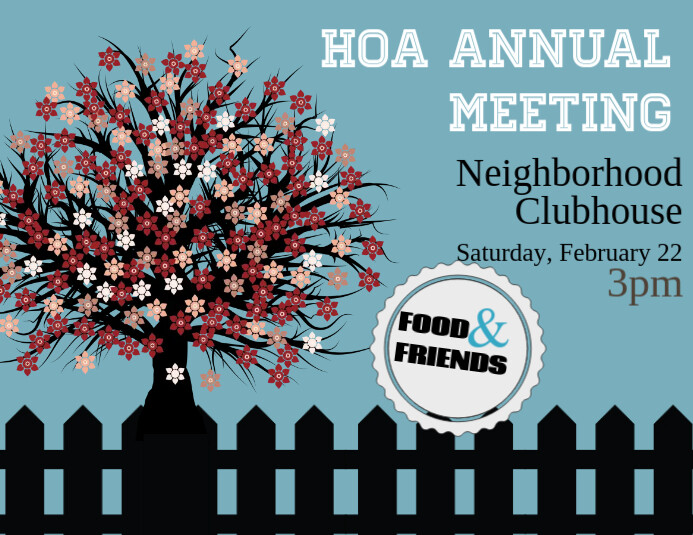 HOA Neighborhood Meeting Template PosterMyWall