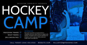 Hockey camp Изображение, которым поделились на Facebook template