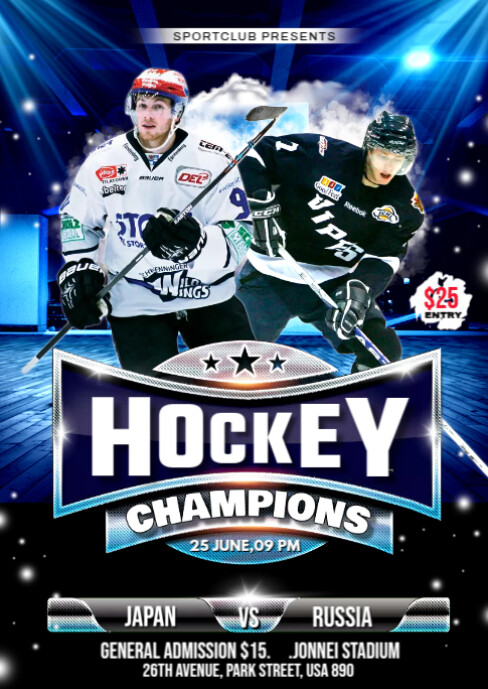 HOCKEY Template | PosterMyWall